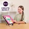 OKTO | DIY 3D Creative Air Dry Clay Kit | Kids Painting by Numbers Coloring Set | LAMA | Frame 11.4x11.4 in